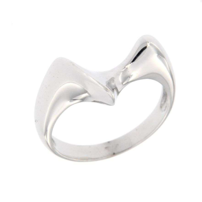 WHITE GOLD ABSTRACT RING