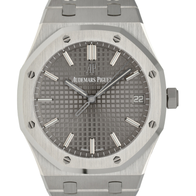 ROYAL OAK 15500ST.OO.1220ST.02 STAINLESS STEEL GREY DIAL NEW 2022 41MM