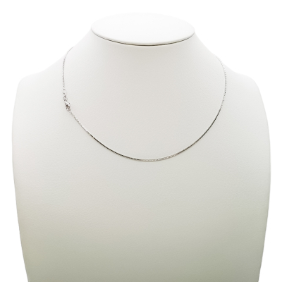 NECKLACE IN WHITE GOLD 18KT 3.2GR