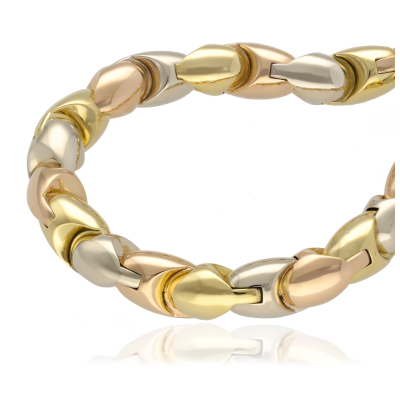 NECKLACE BARAKÀ 75.1GR YELLOW GOLD - WHITE AND ROSE GOLD 18KT