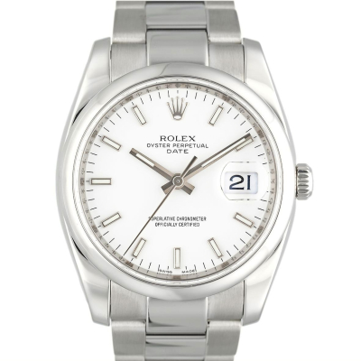 DATE 115200 STAINLESS STEEL WHITE DIAL YEAR 2009 34MM