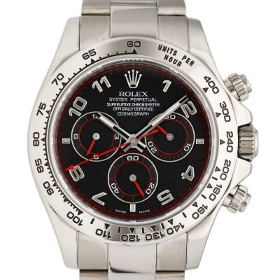 DAYTONA 116509 - D18xxxx WHITE GOLD 18KT WITH BLACK AND RED DIAL YEAR 2005 