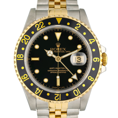 GMT MASTER II 16713 STAINLESS STEEL YELLOW GOLD 18KT 40MM FULL SET 1990