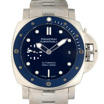 SUBMERSIBLE BLU NOTTE PAM01068 / PAM 1068 STAINLESS STEEL BLUE DIAL 42MM YEAR 2021
