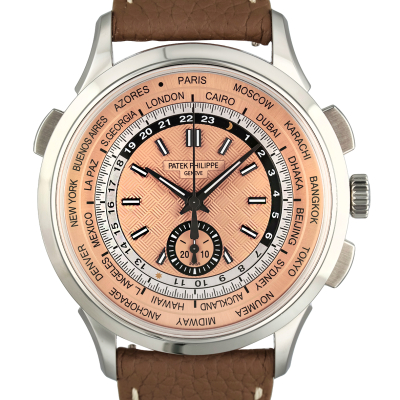 COMPLICATIONS 5935A WORLD TIME FLYBACK CHRONOGRAPH STEEL 41MM FULL SET NEW 2023