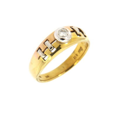 THREE COLORS SOLITAIRE (0.10 CT) RING